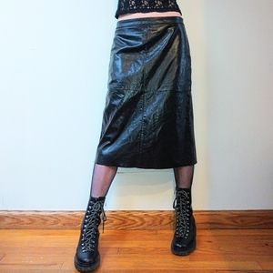 GAP Leather Midi Skirt